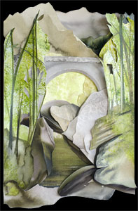 Pont P&eacute;rent Bridge that dates from the 1500s and whose route was abandoned in 1850