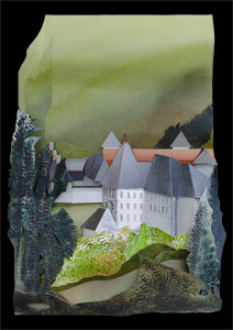 Chartreuse Monastery Glimpsed Through Forest Trees